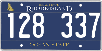 RI license plate 128337