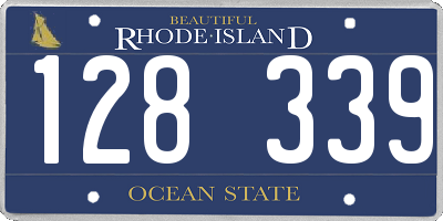 RI license plate 128339