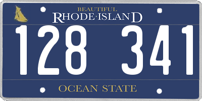 RI license plate 128341