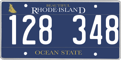 RI license plate 128348