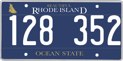 RI license plate 128352