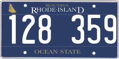 RI license plate 128359