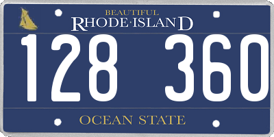 RI license plate 128360