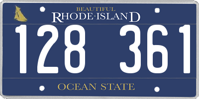 RI license plate 128361