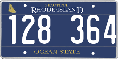 RI license plate 128364