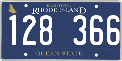 RI license plate 128366