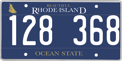 RI license plate 128368