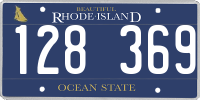 RI license plate 128369