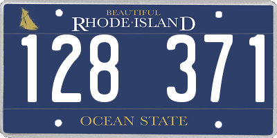 RI license plate 128371