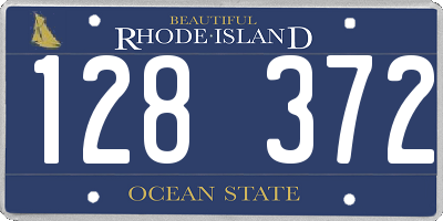 RI license plate 128372