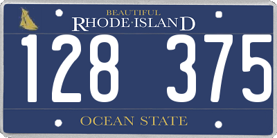 RI license plate 128375