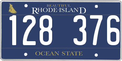 RI license plate 128376