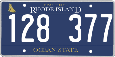 RI license plate 128377