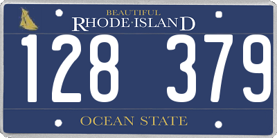 RI license plate 128379