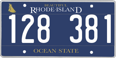 RI license plate 128381