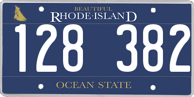 RI license plate 128382