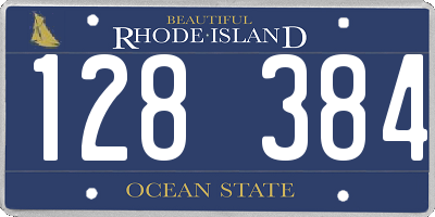 RI license plate 128384