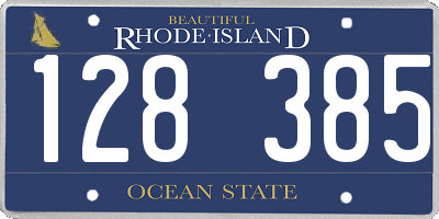 RI license plate 128385