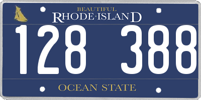 RI license plate 128388