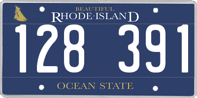 RI license plate 128391