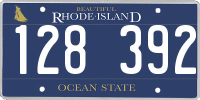 RI license plate 128392