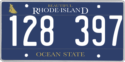 RI license plate 128397