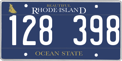 RI license plate 128398