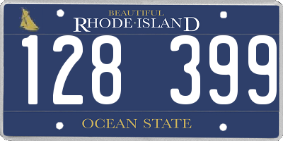 RI license plate 128399