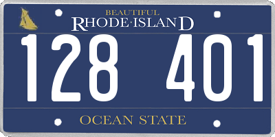 RI license plate 128401