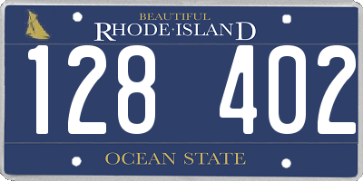 RI license plate 128402