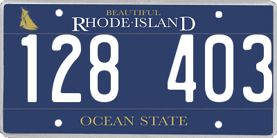 RI license plate 128403