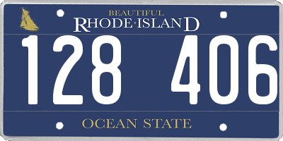 RI license plate 128406