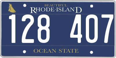 RI license plate 128407