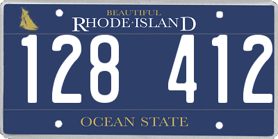 RI license plate 128412