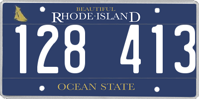 RI license plate 128413