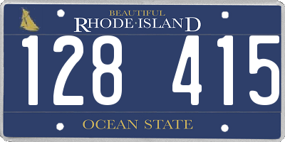 RI license plate 128415