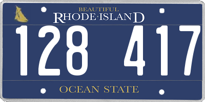 RI license plate 128417