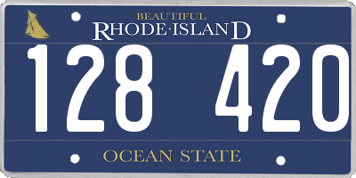 RI license plate 128420