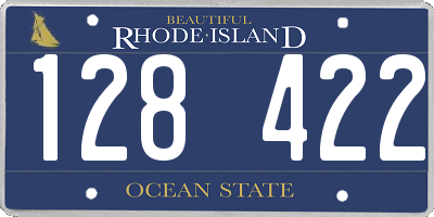 RI license plate 128422