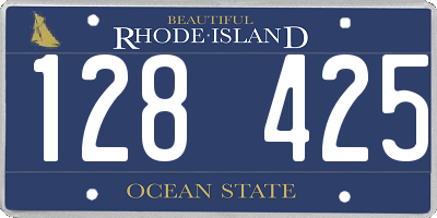 RI license plate 128425