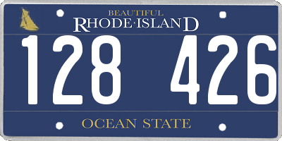 RI license plate 128426