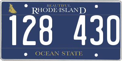 RI license plate 128430