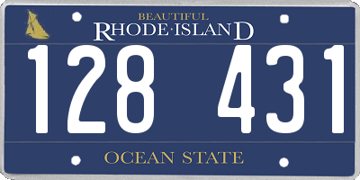 RI license plate 128431