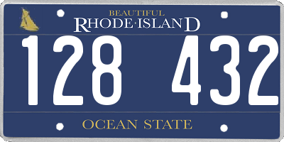 RI license plate 128432