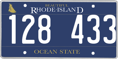 RI license plate 128433