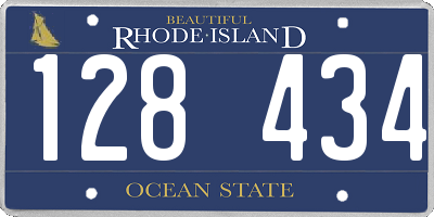 RI license plate 128434