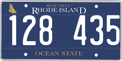 RI license plate 128435