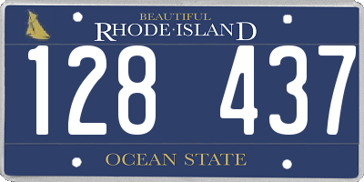 RI license plate 128437