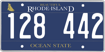 RI license plate 128442