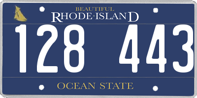 RI license plate 128443
